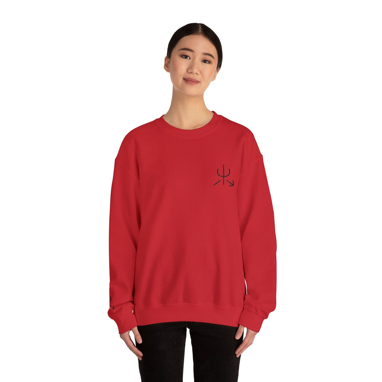 Branded Embroidered Crewneck Sweatshirt