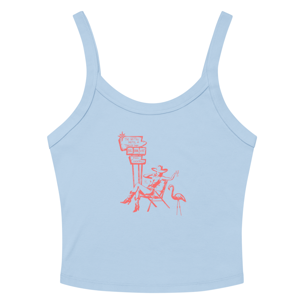 No Tell Motel & Trailer Park Tank Top- Pink
