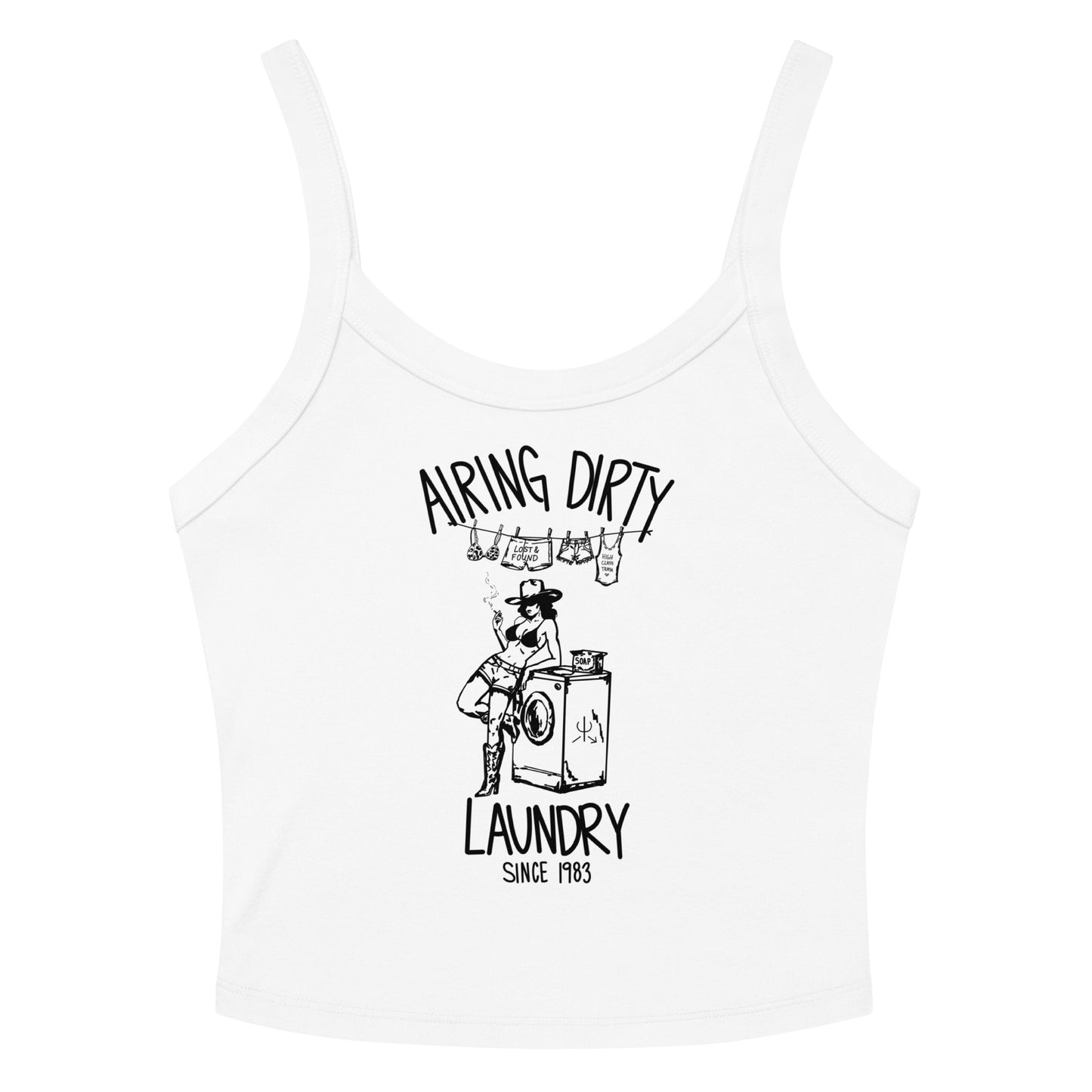 Airing Dirty Laundry Tank Top- Black