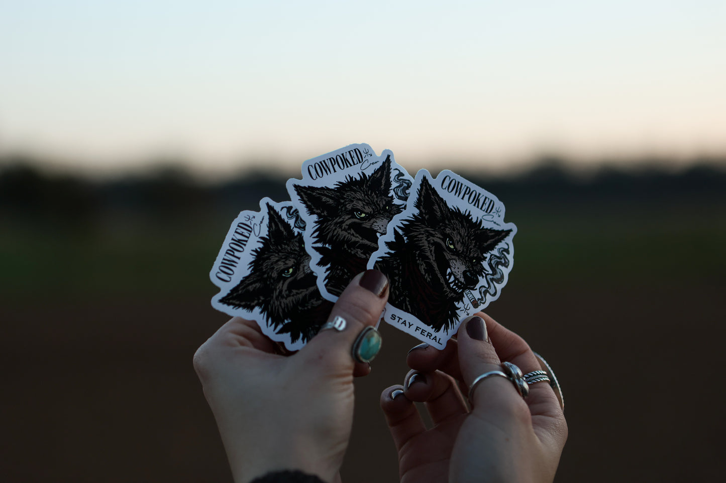 Cowpoked Crew- Stay Feral Sticker