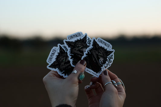 Cowpoked Crew- Stay Feral Sticker