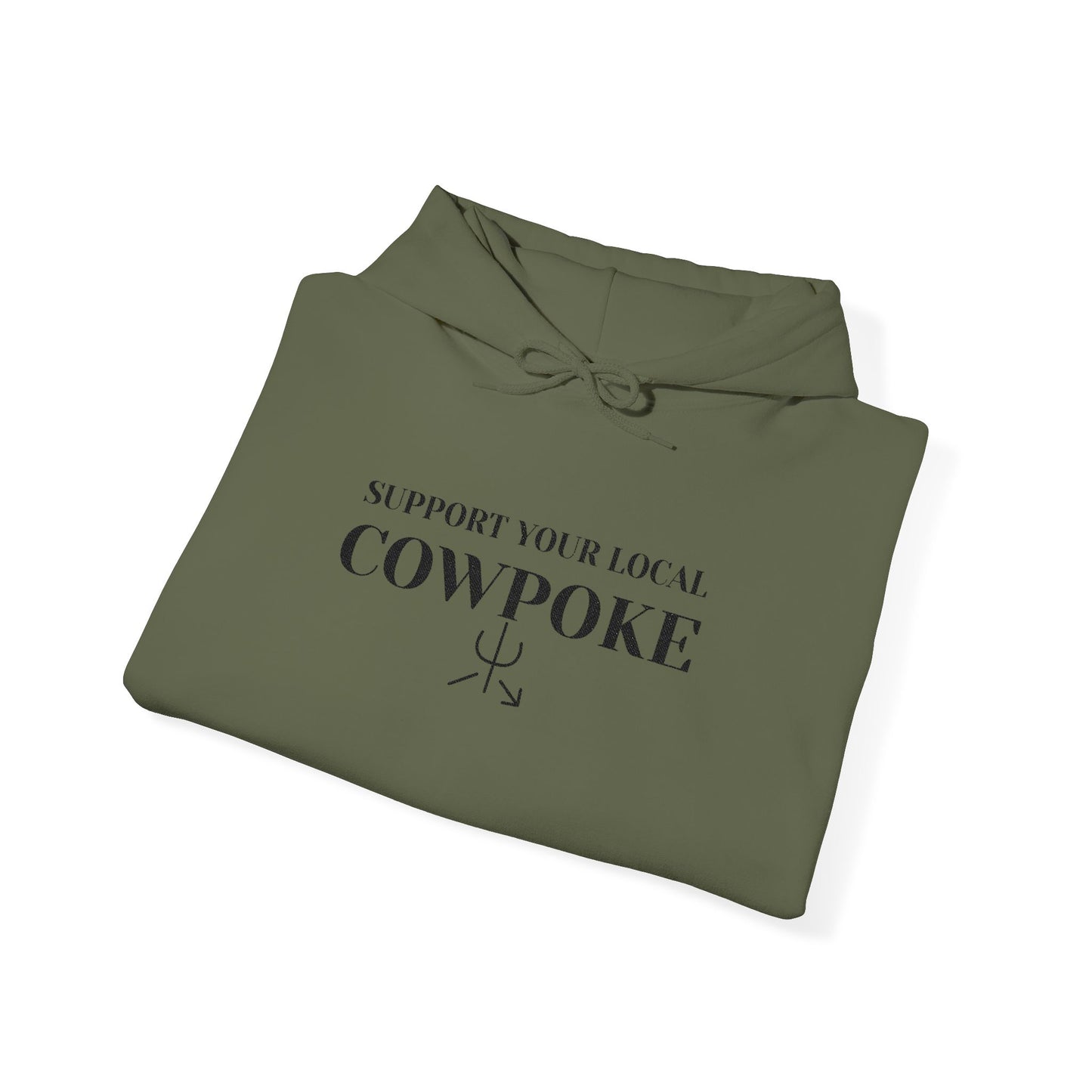 Support Your Local Cowpoke Embroidered Hoodie