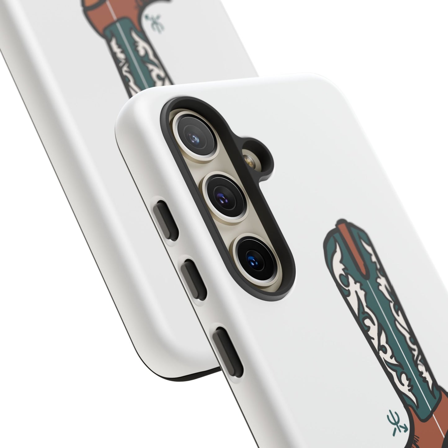 Turquoise Western Cowboy Boot Phone Case | Hand-drawn by Chase Templeton