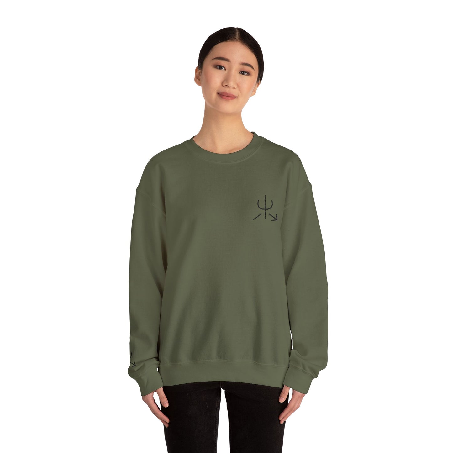 Branded Embroidered Crewneck Sweatshirt