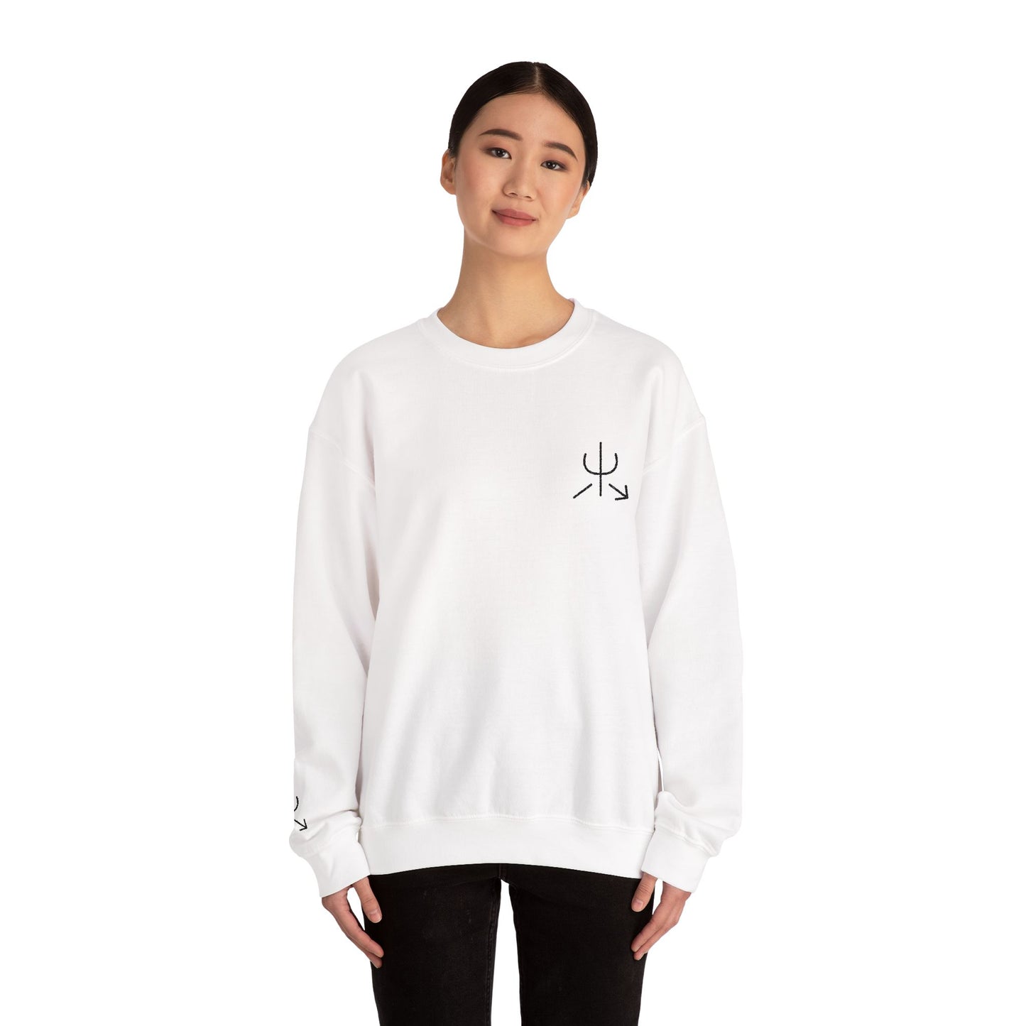 Branded Embroidered Crewneck Sweatshirt