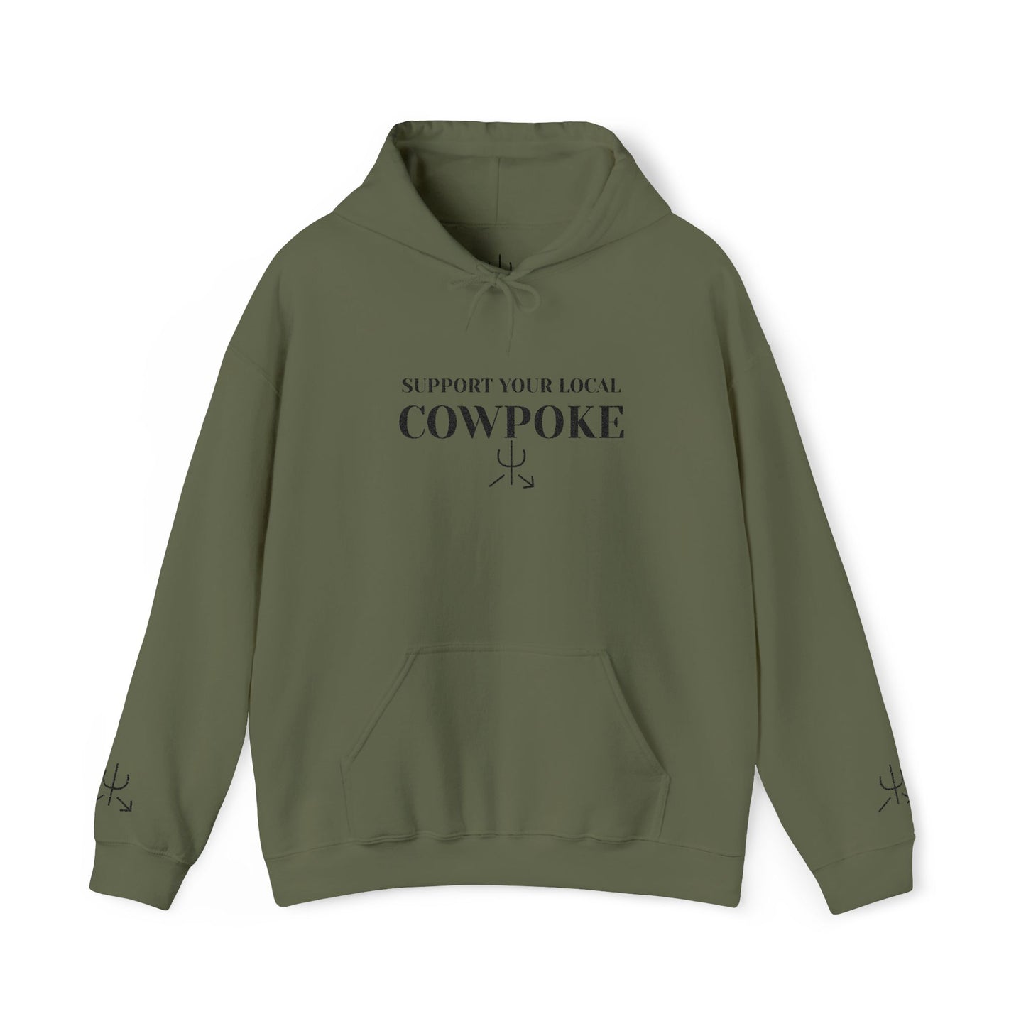 Support Your Local Cowpoke Embroidered Hoodie