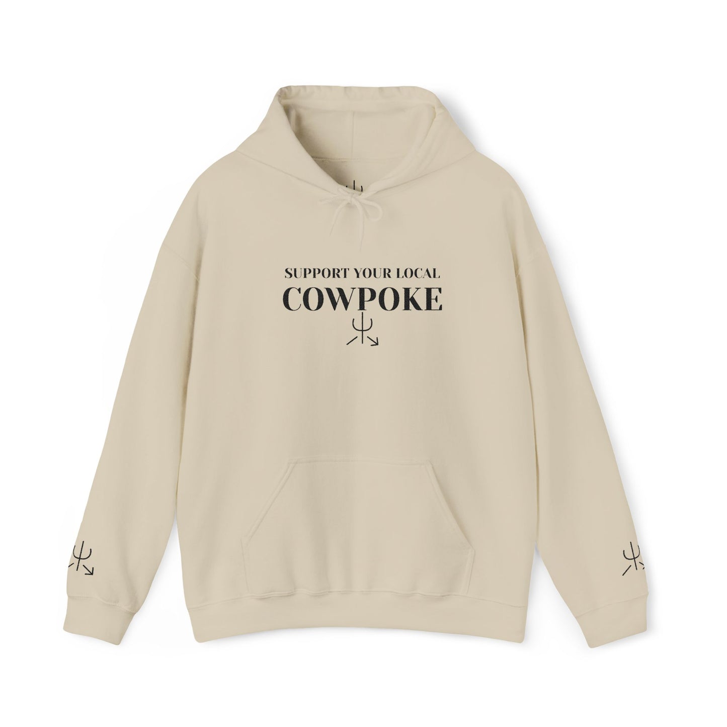 Support Your Local Cowpoke Embroidered Hoodie