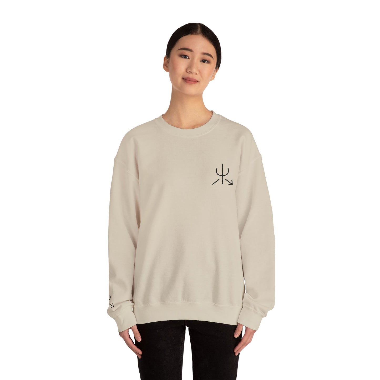 Branded Embroidered Crewneck Sweatshirt
