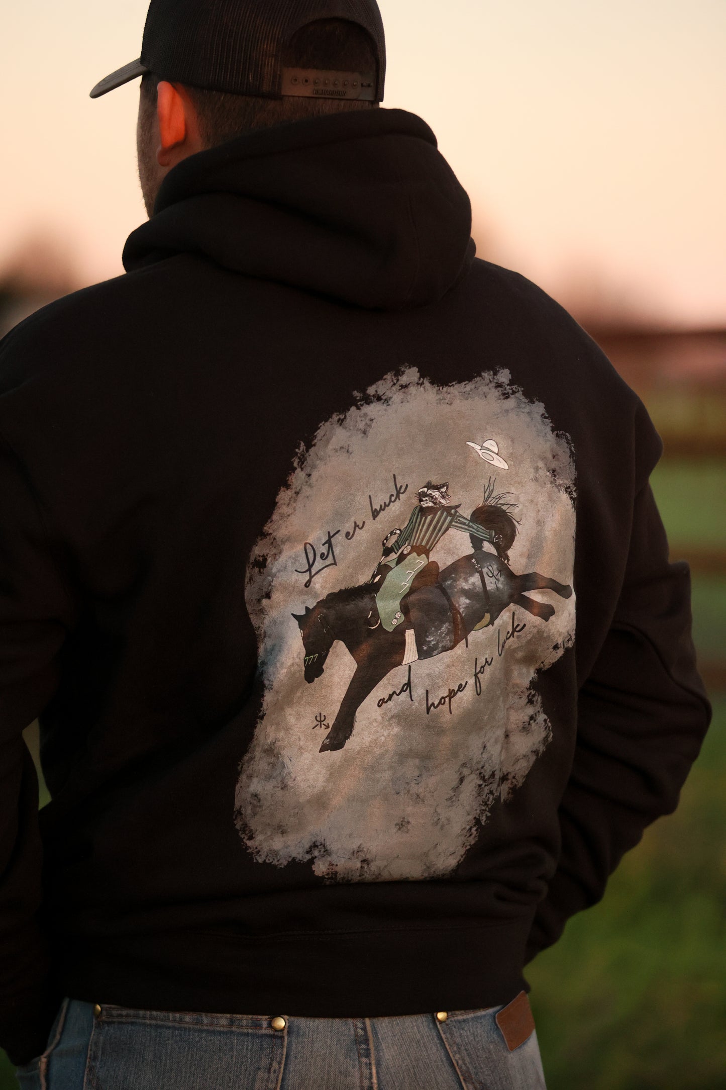 Let Er Buck & Hope For Luck Hoodie