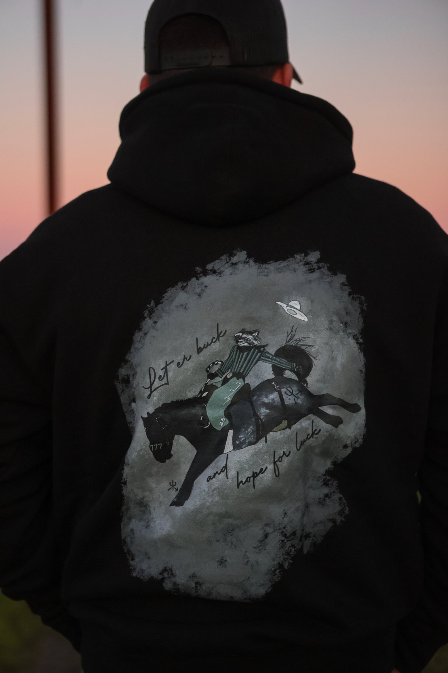 Let Er Buck & Hope For Luck Hoodie