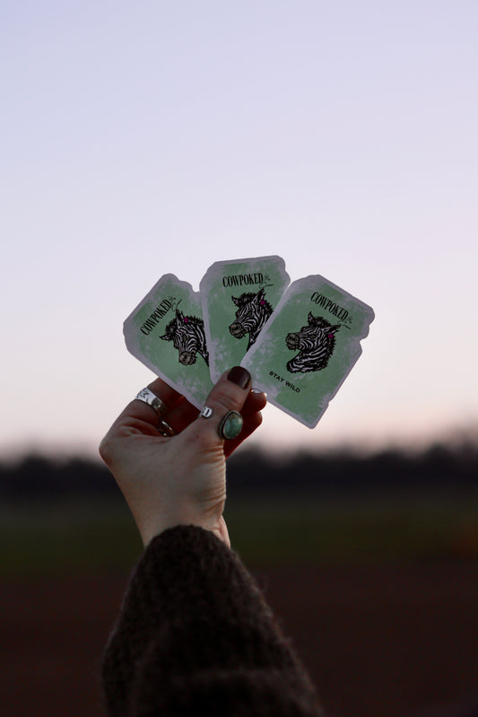 Cowpoked Crew- Stay Wild Sticker