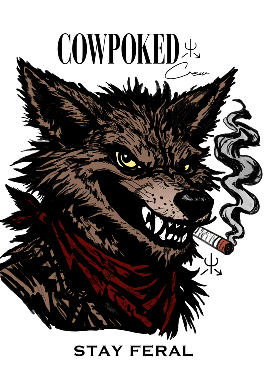 Cowpoked Crew- Stay Feral Sticker