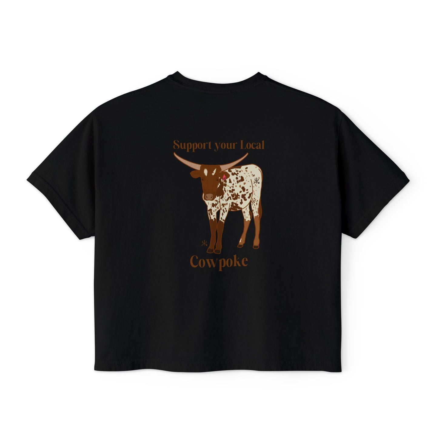 Support Your Local Cowpoke- Marlboro Cropped Tee