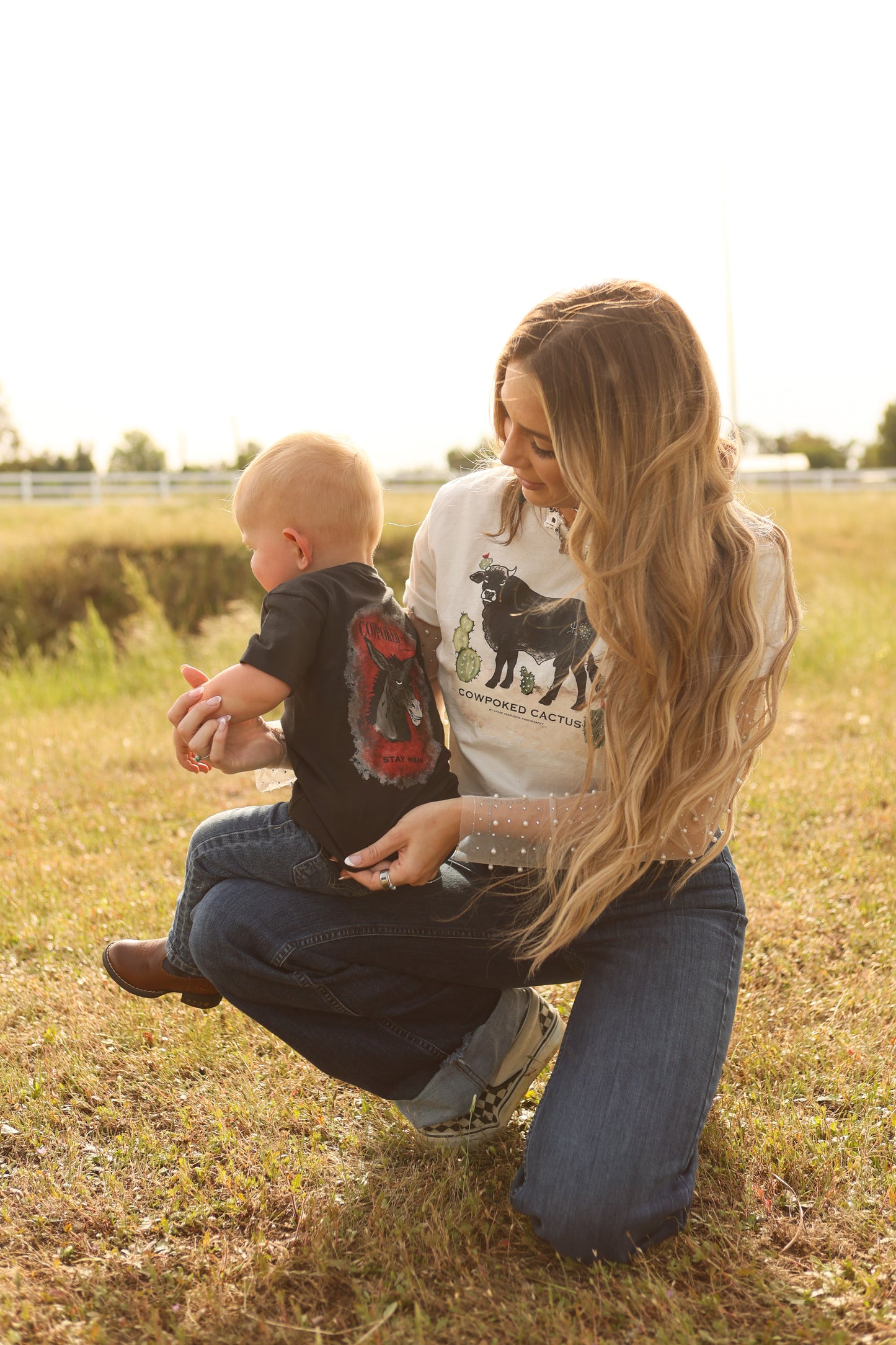 Cowpoked Crew "Stay Mean" Mule Kids Tee