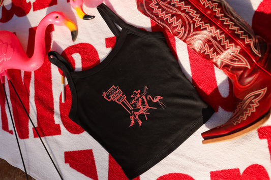 No Tell Motel & Trailer Park Tank Top- Pink