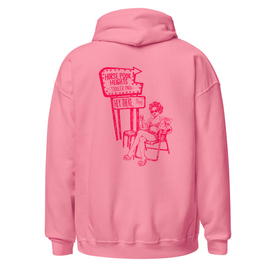 Horse Poor Heights Hoodie- Pink
