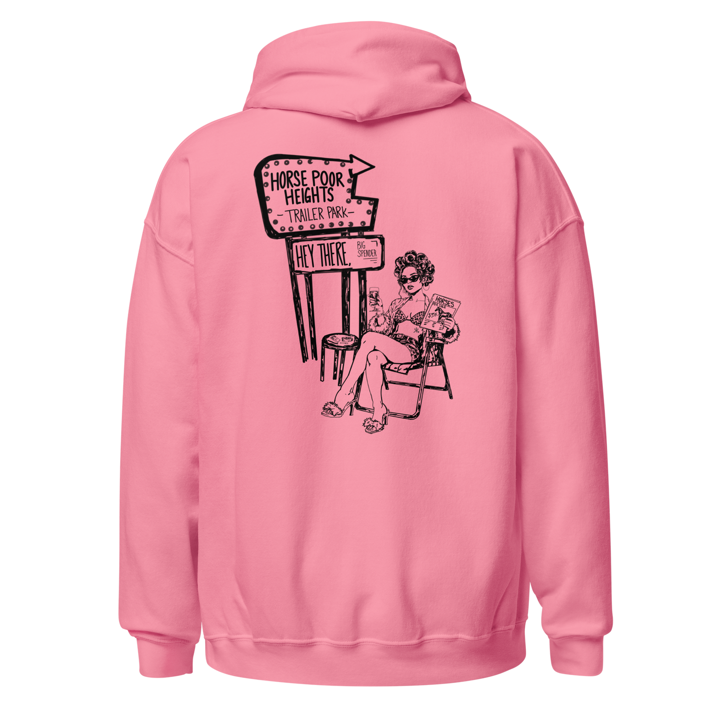 Horse Poor Heights Hoodie- Black