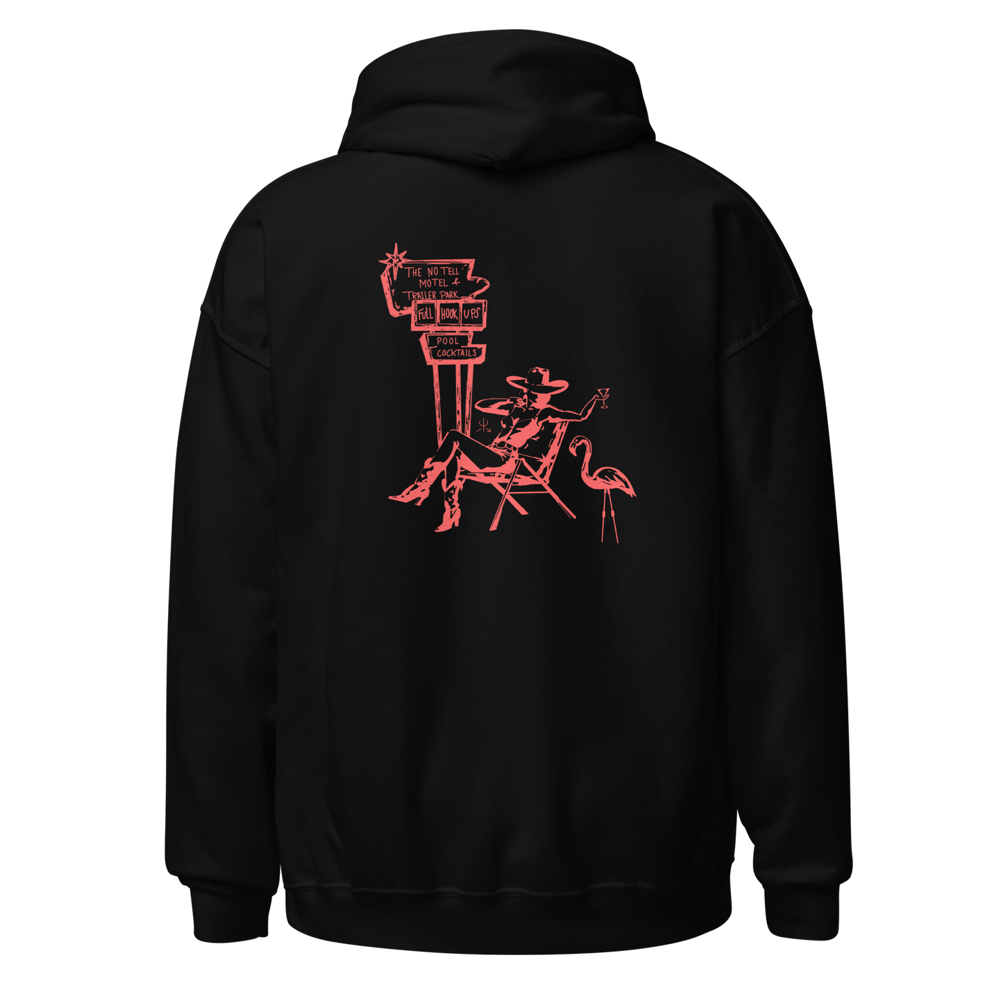 No Tell Motel & Trailer Park Hoodie- Pink