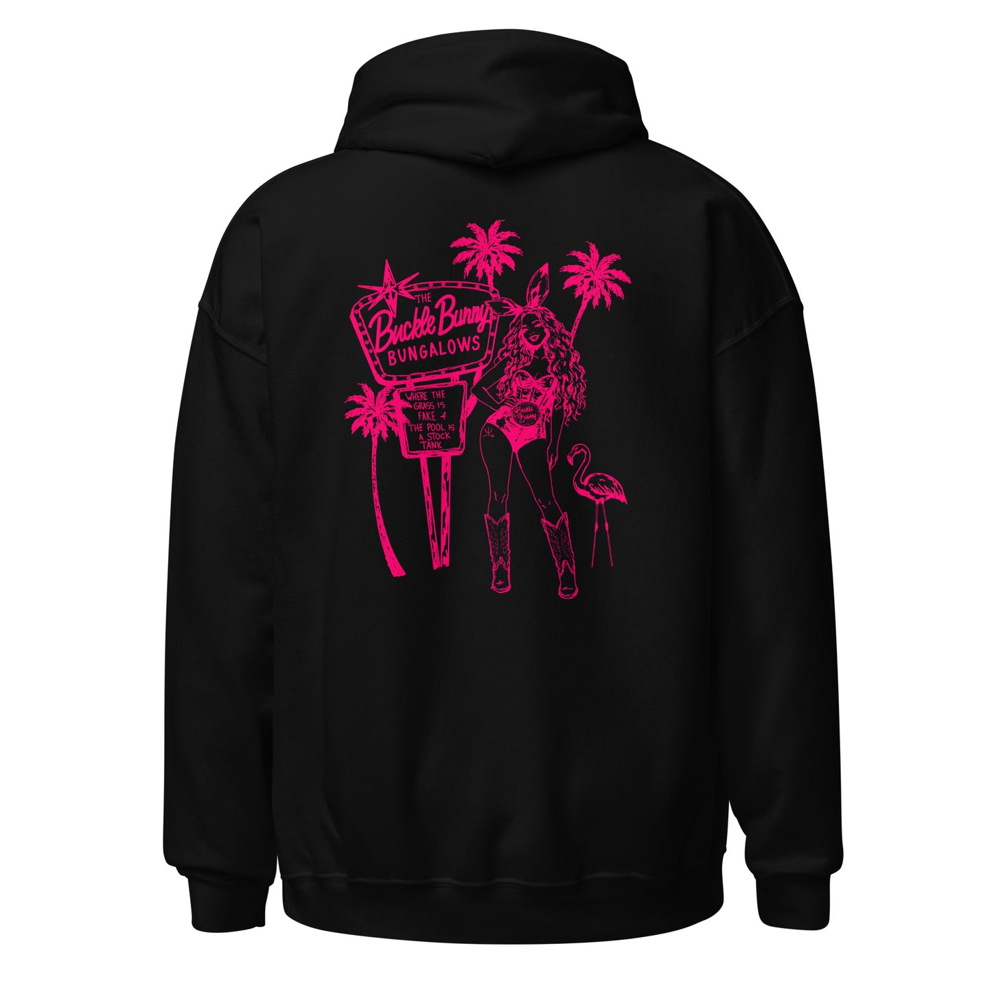 Buckle Bunny Bungalows Hoodie- Pink