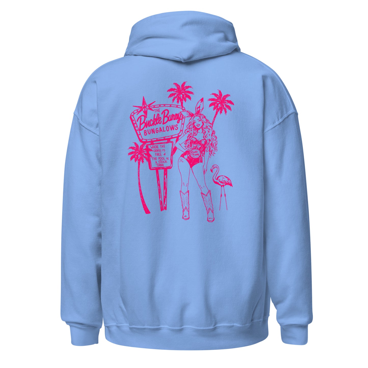 Buckle Bunny Bungalows Hoodie- Pink