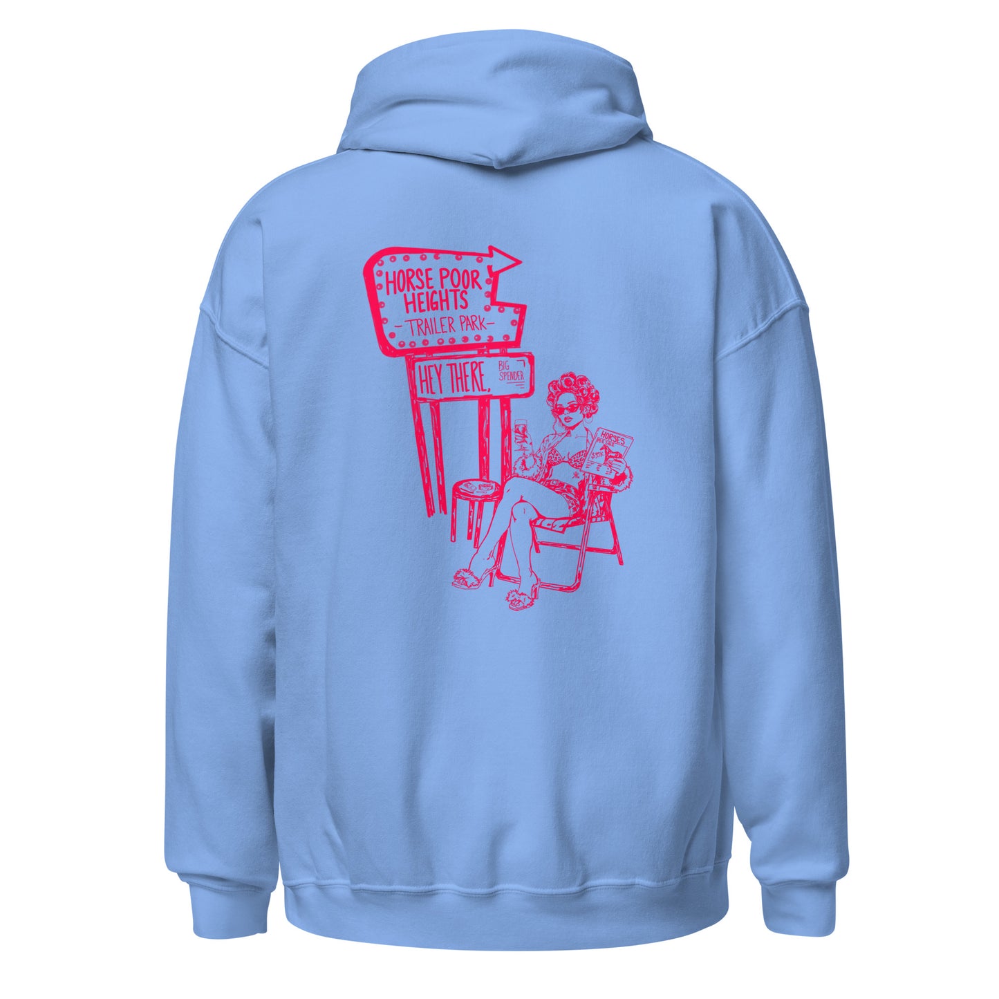 Horse Poor Heights Hoodie- Pink