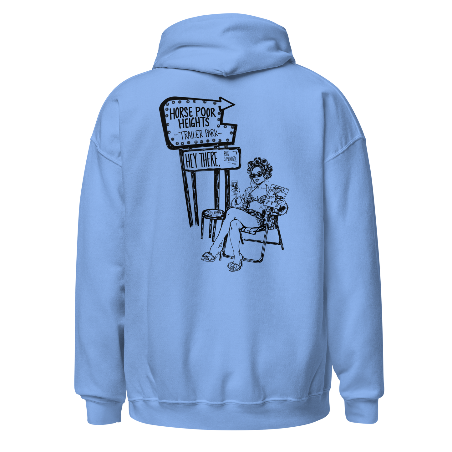 Horse Poor Heights Hoodie- Black