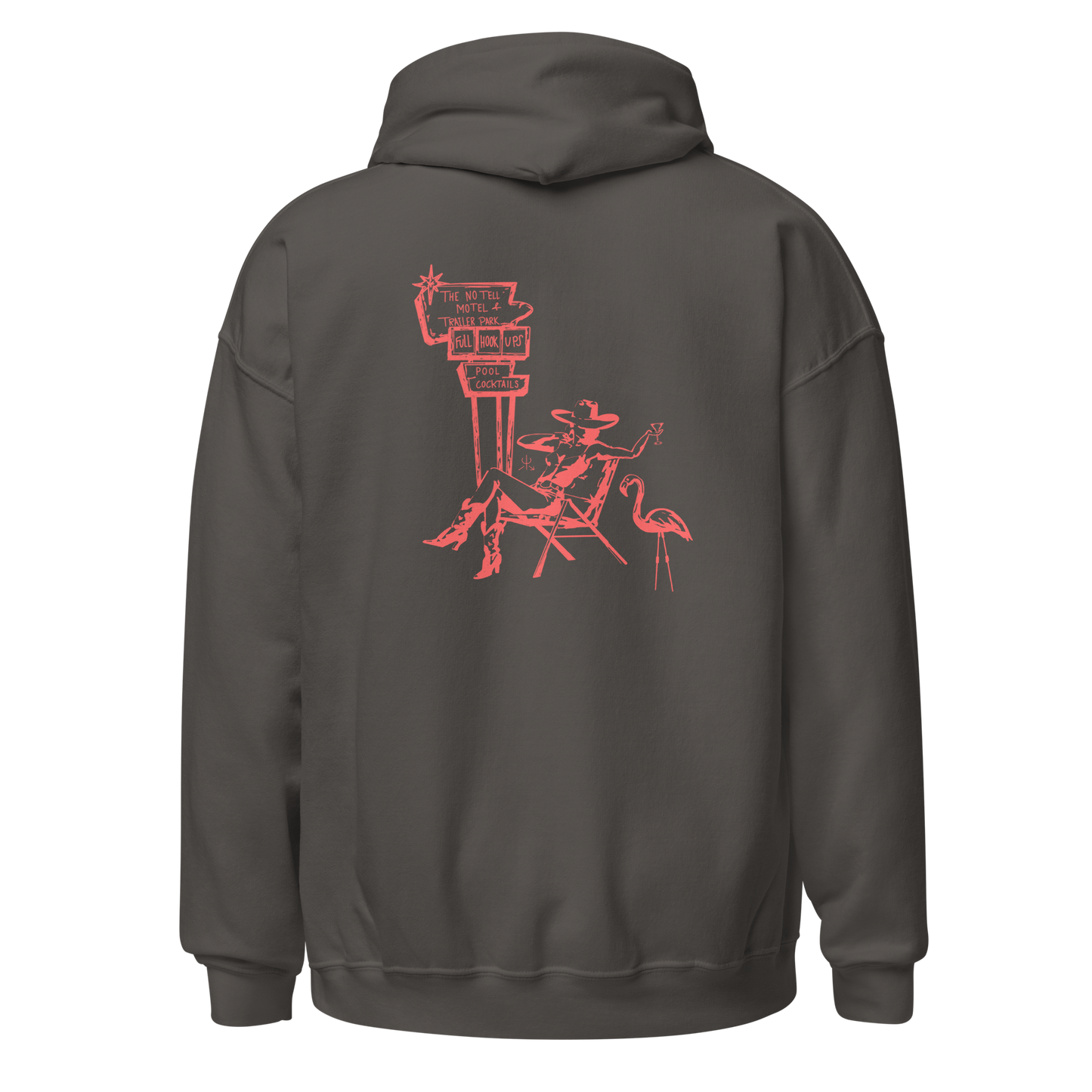 No Tell Motel & Trailer Park Hoodie- Pink