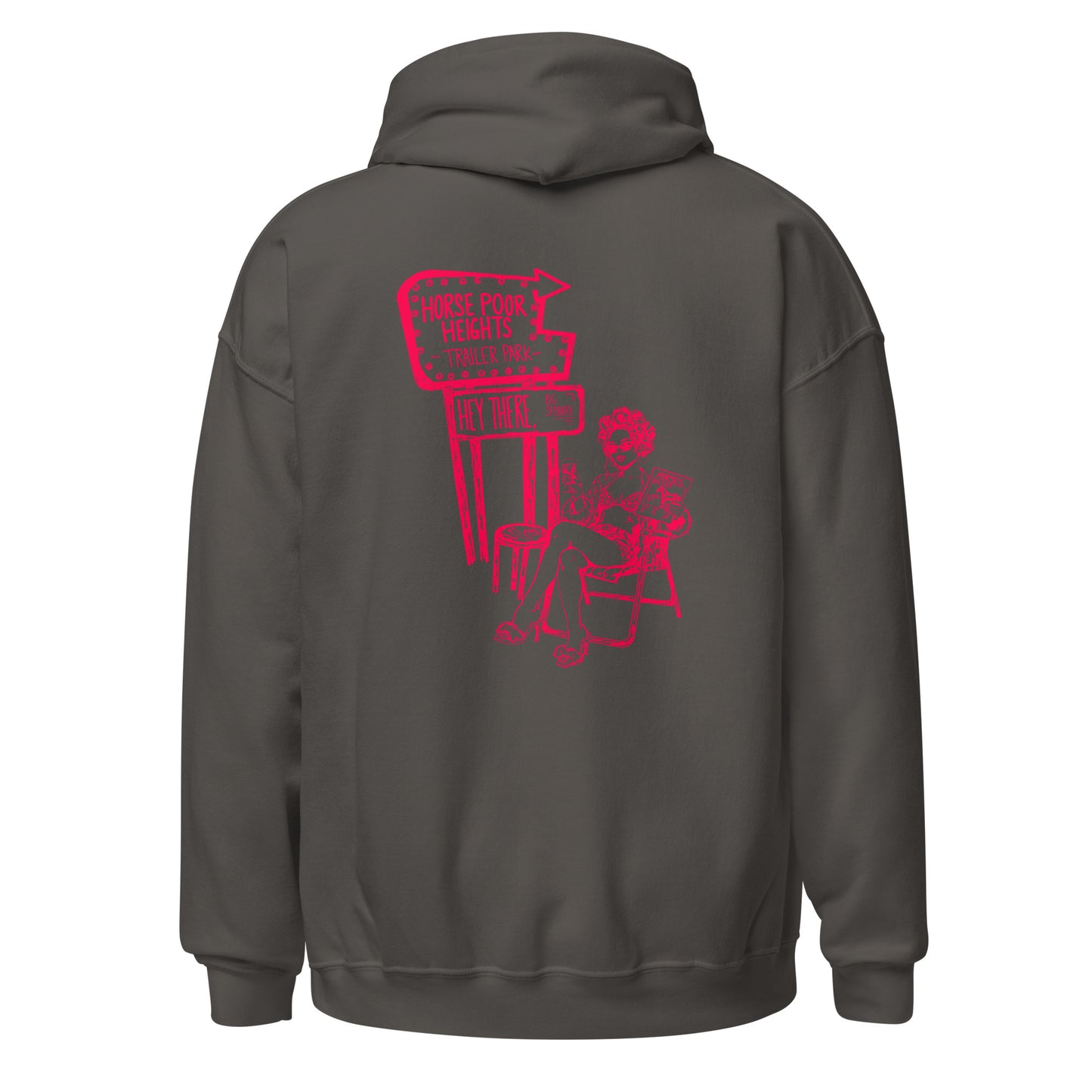 Horse Poor Heights Hoodie- Pink