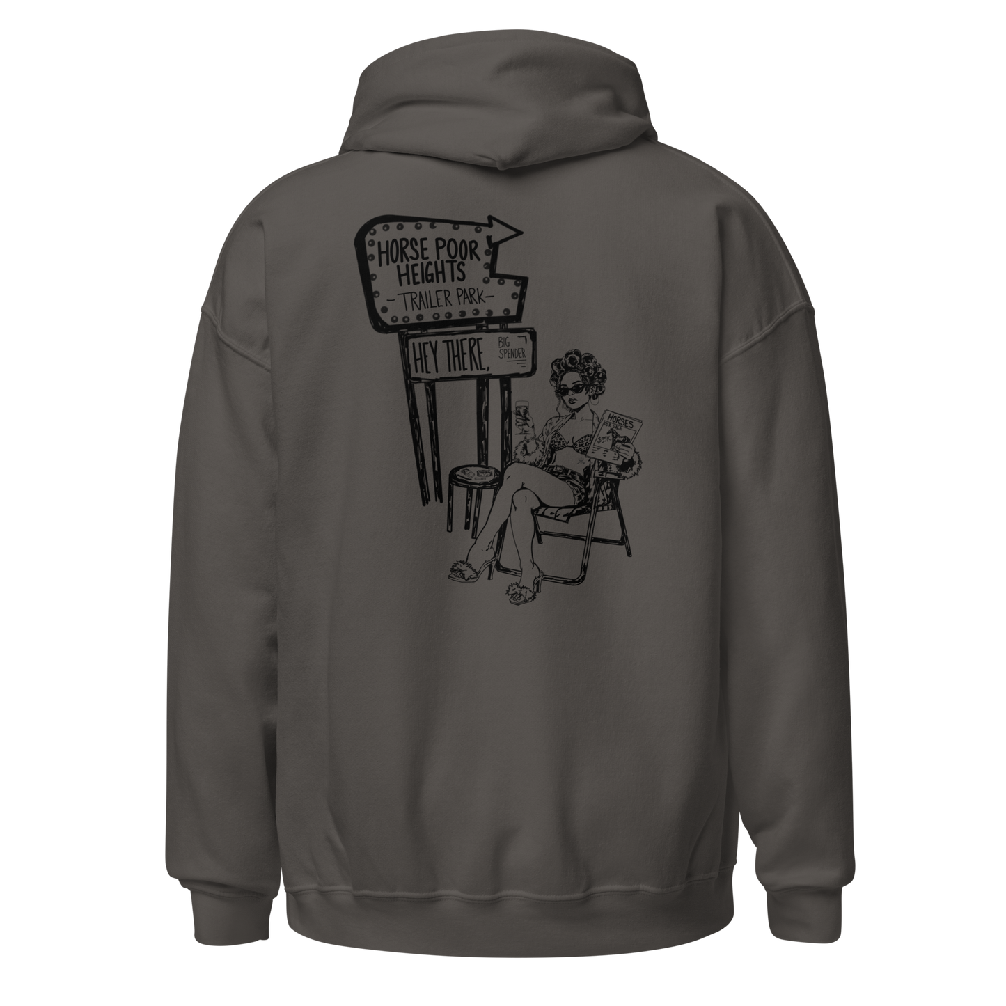 Horse Poor Heights Hoodie- Black