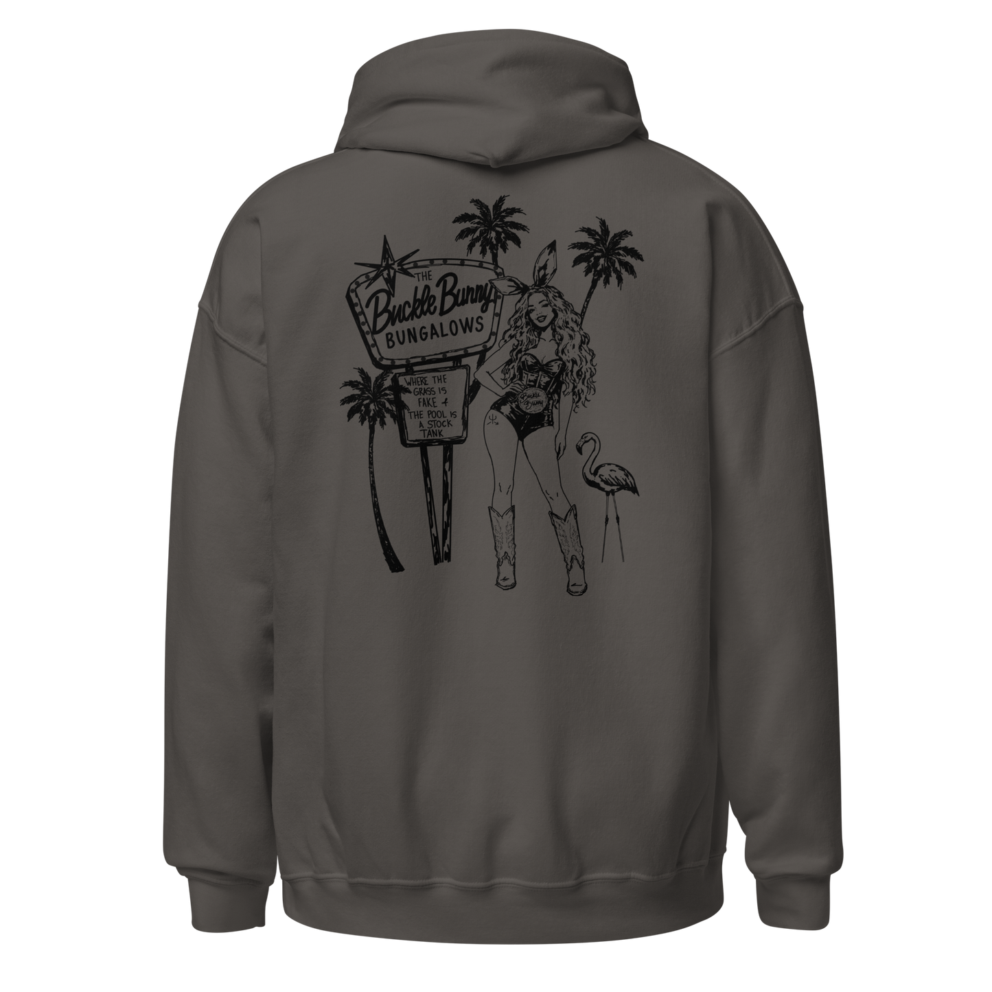 Buckle Bunny Bungalows Hoodie- Black