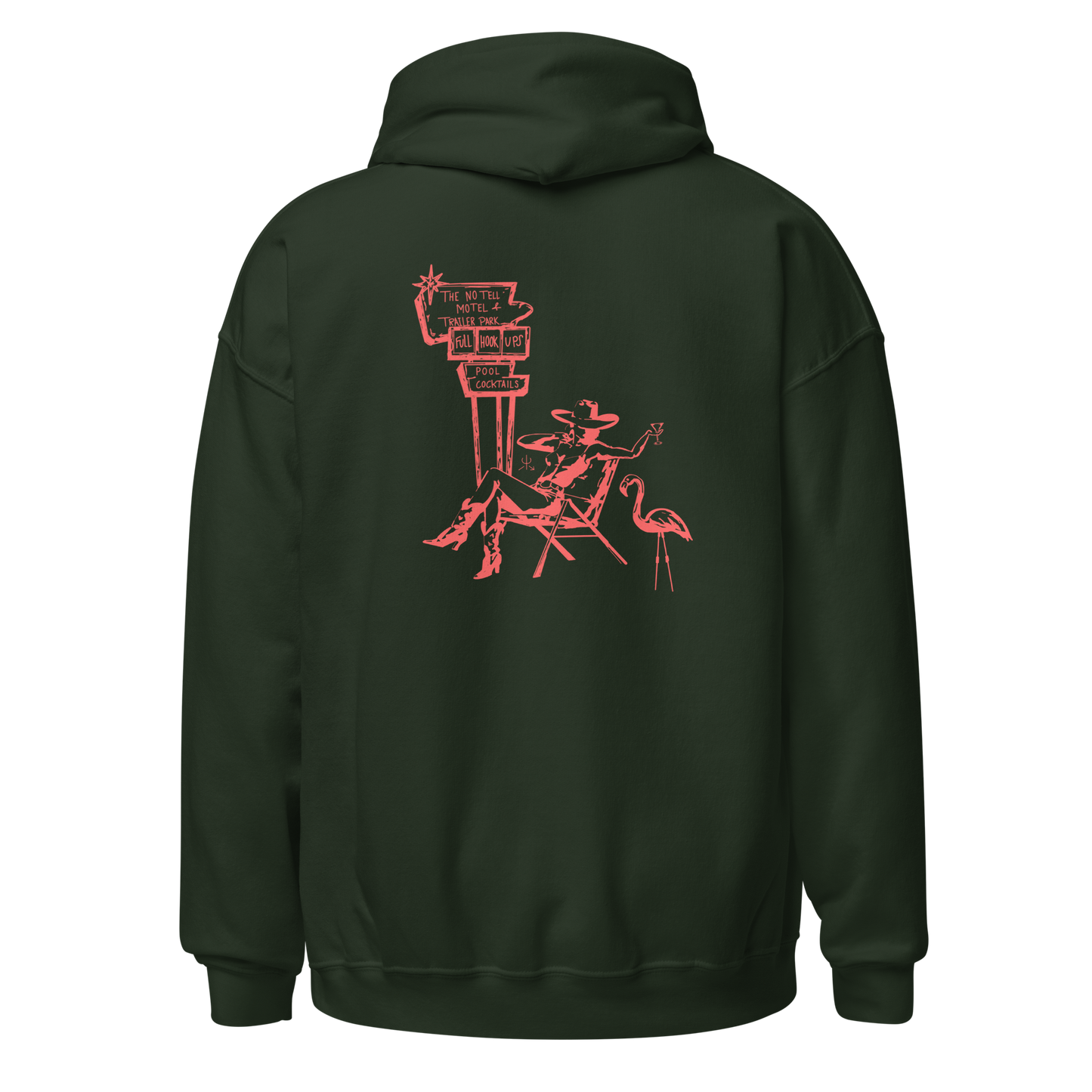 No Tell Motel & Trailer Park Hoodie- Pink