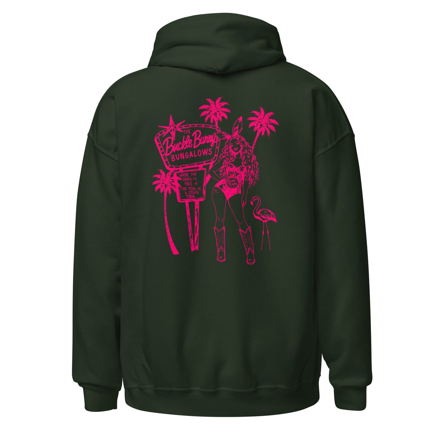 Buckle Bunny Bungalows Hoodie- Pink