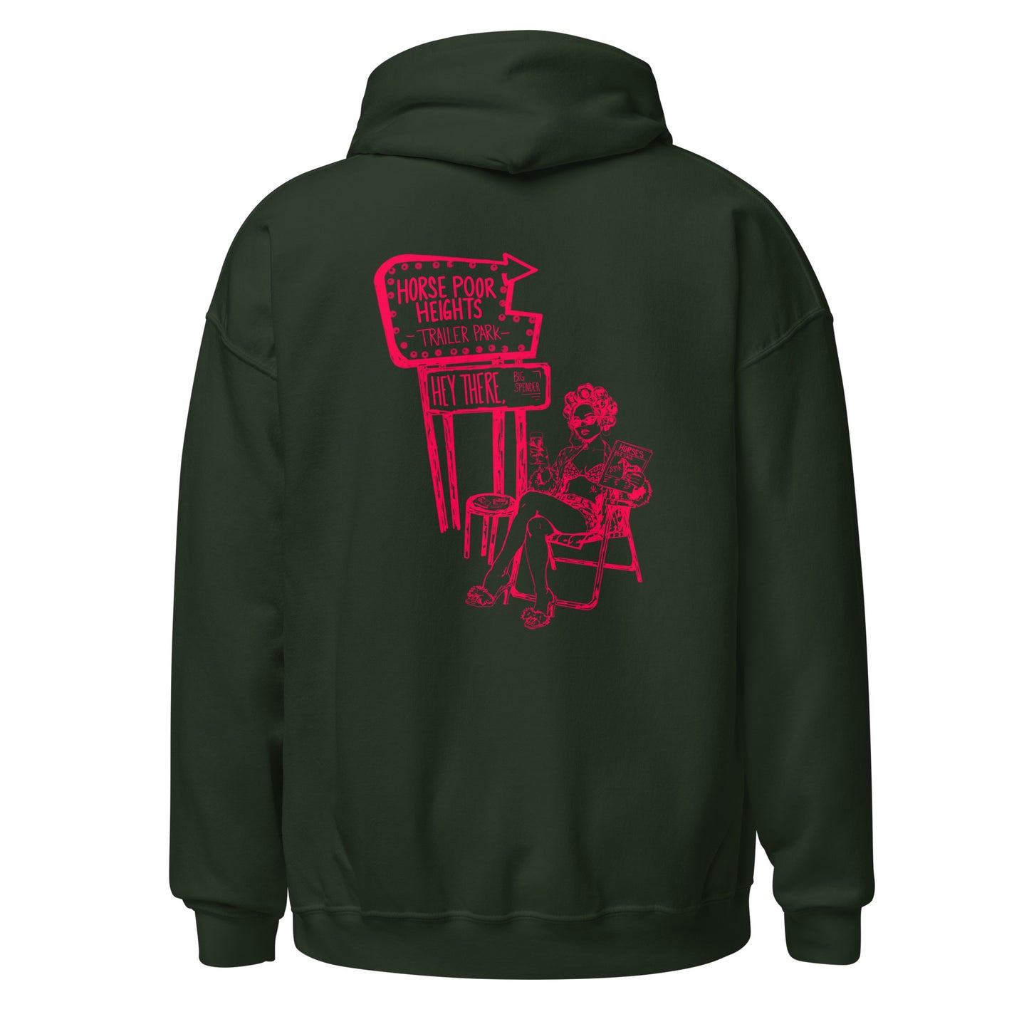 Horse Poor Heights Hoodie- Pink