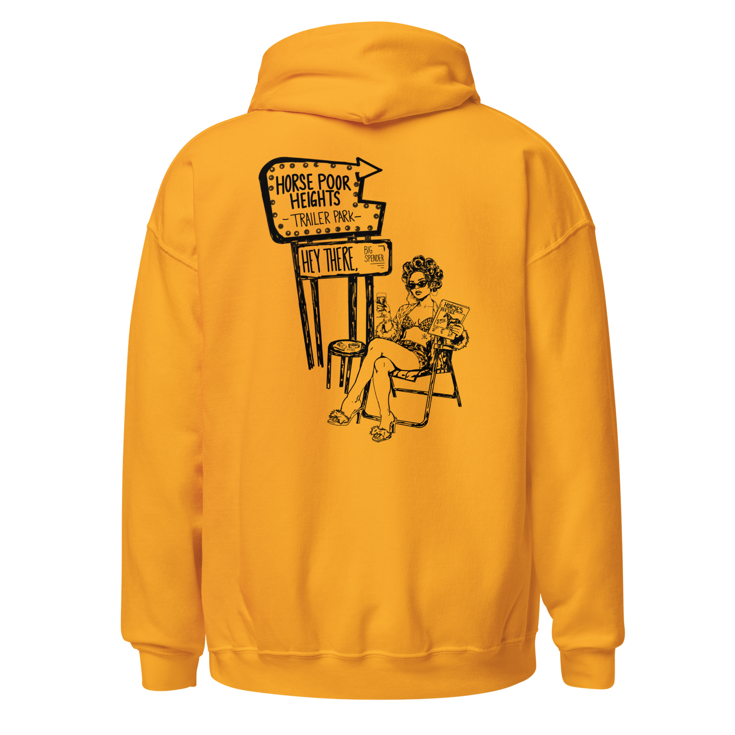 Horse Poor Heights Hoodie- Black