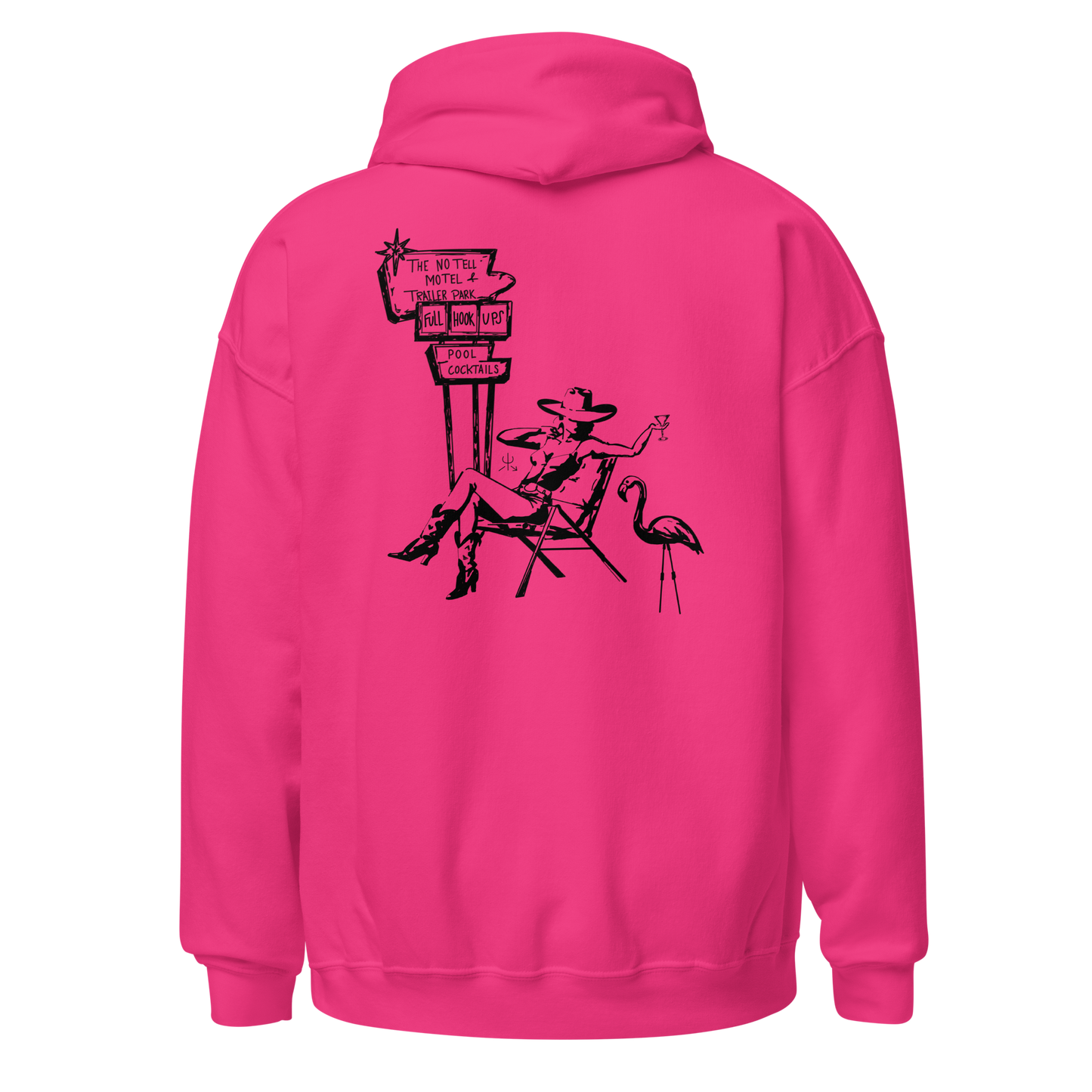 No Tell Motel & Trailer Park Hoodie- Black