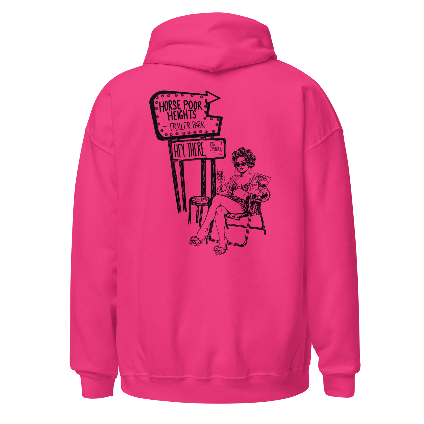 Horse Poor Heights Hoodie- Black