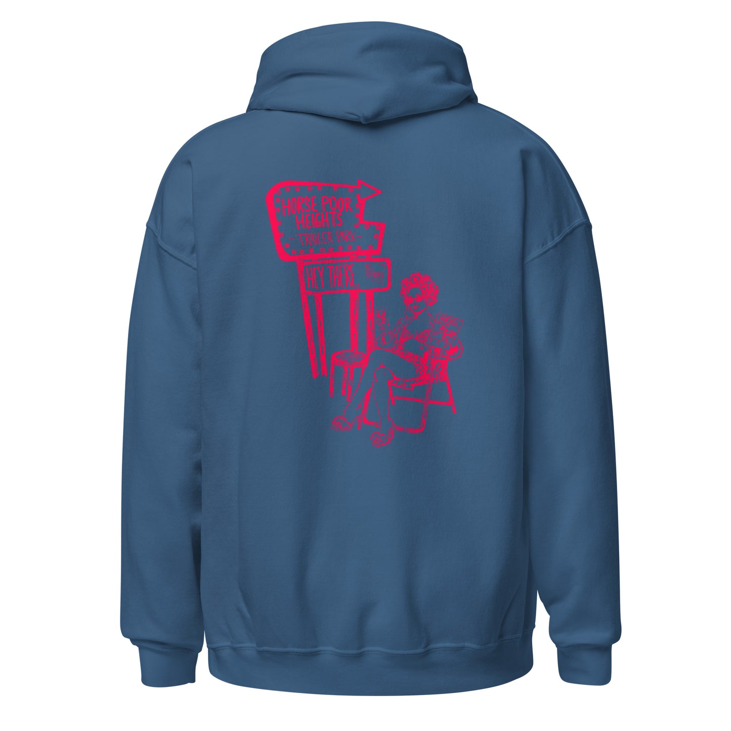 Horse Poor Heights Hoodie- Pink