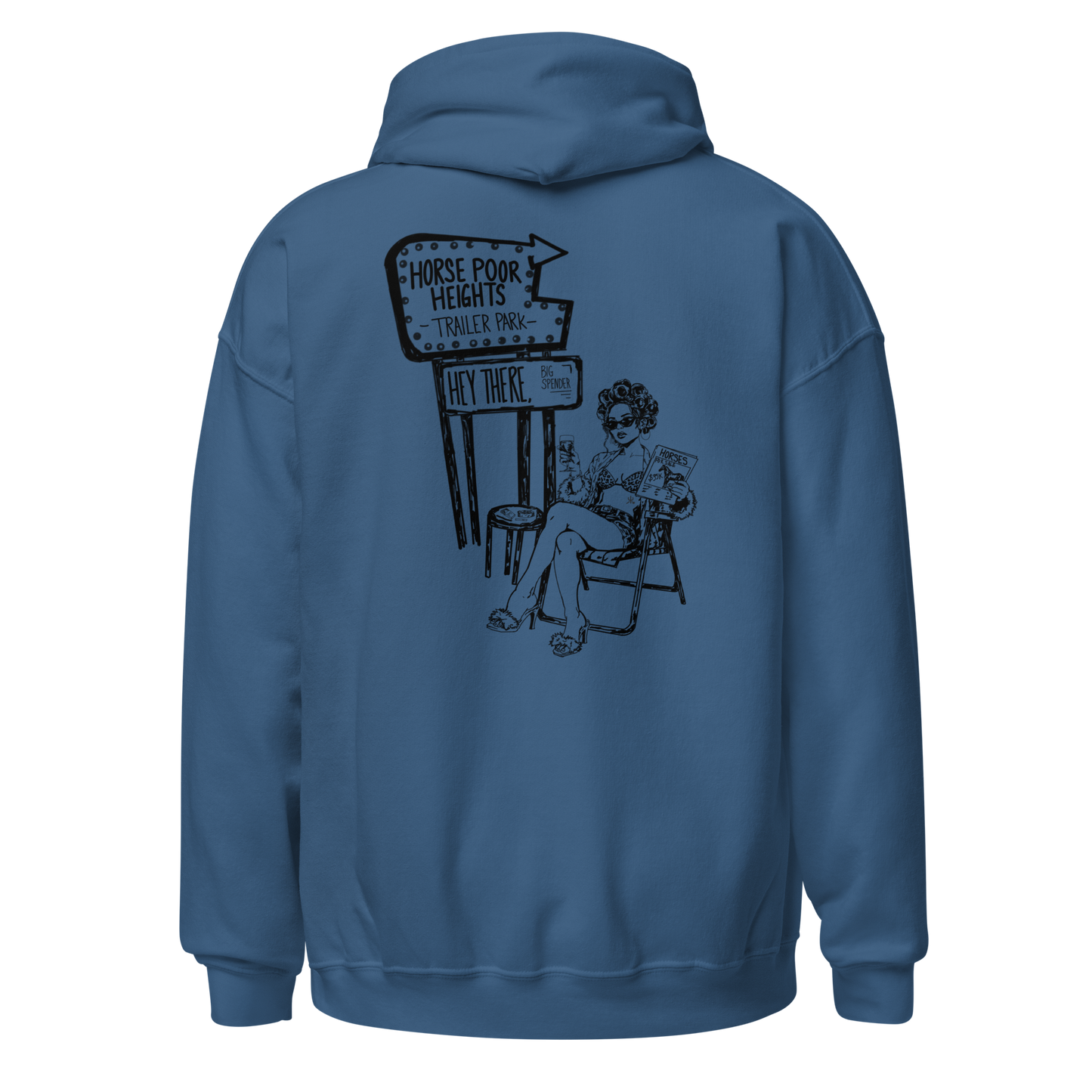 Horse Poor Heights Hoodie- Black