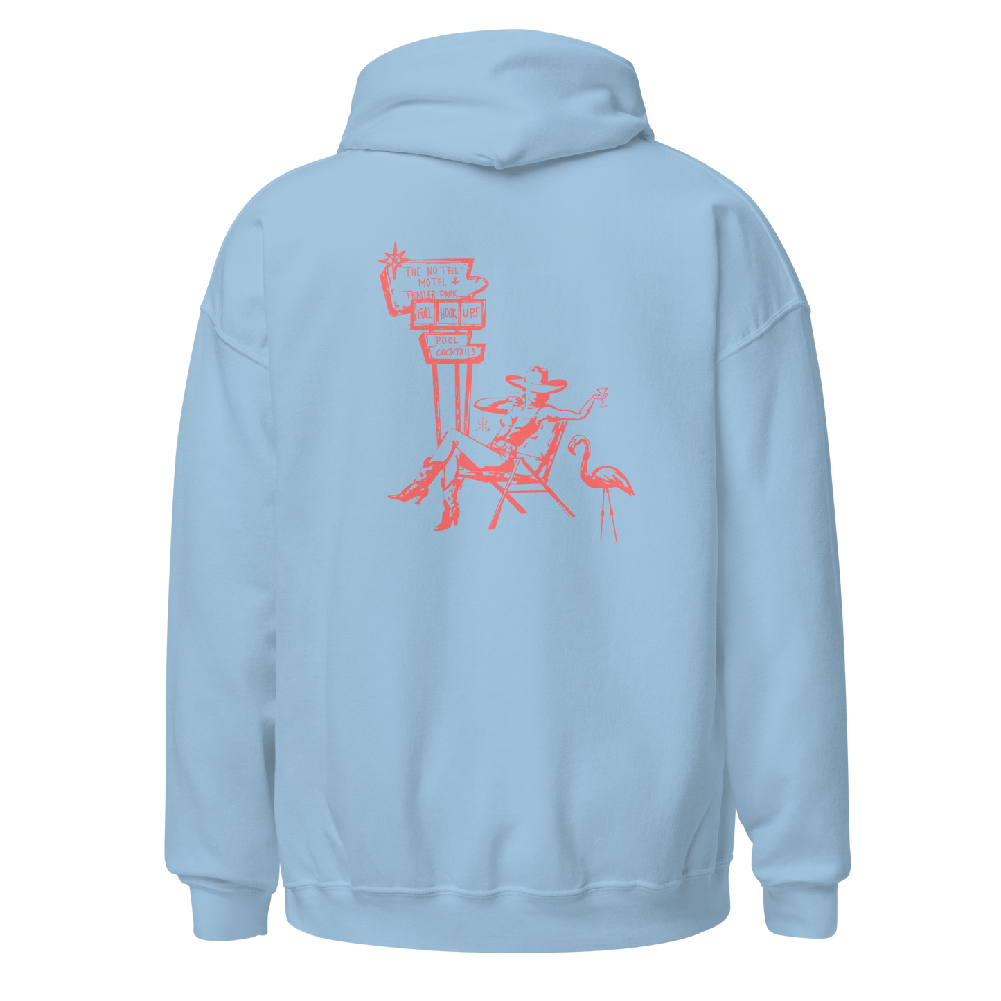 No Tell Motel & Trailer Park Hoodie- Pink