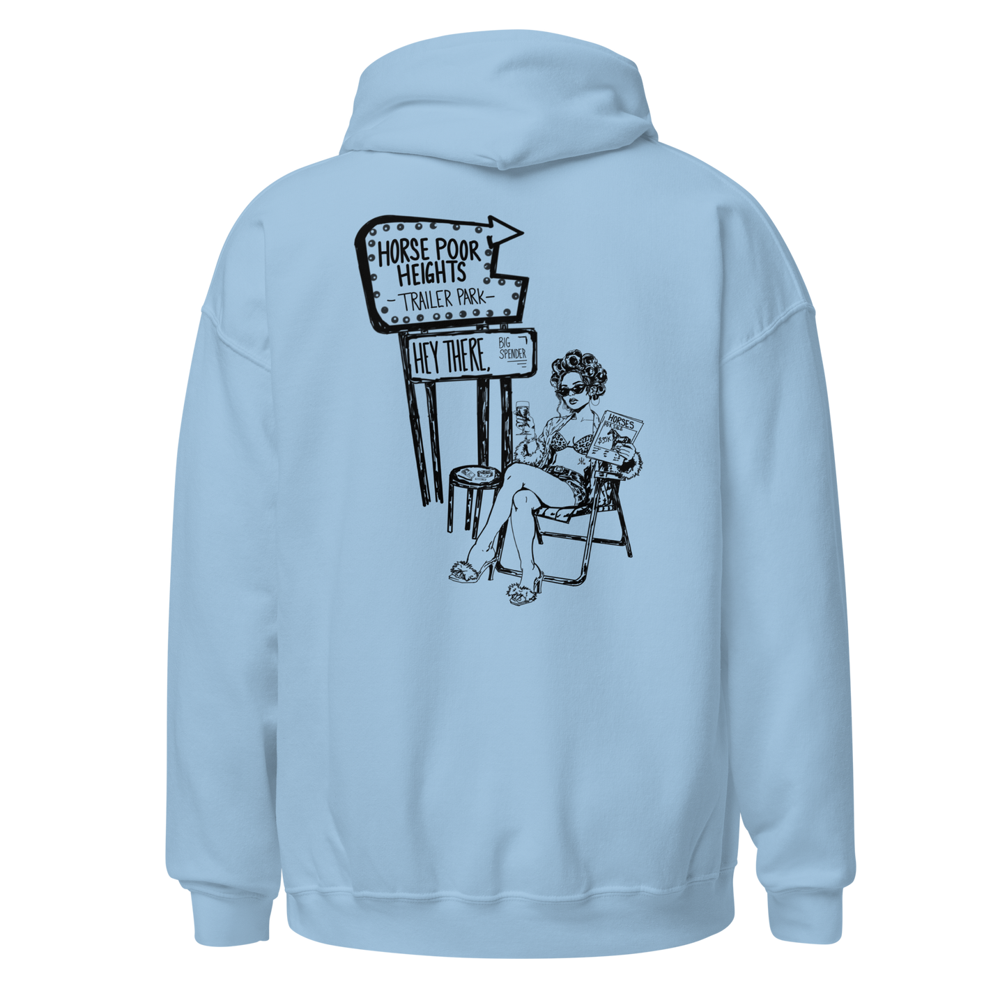 Horse Poor Heights Hoodie- Black