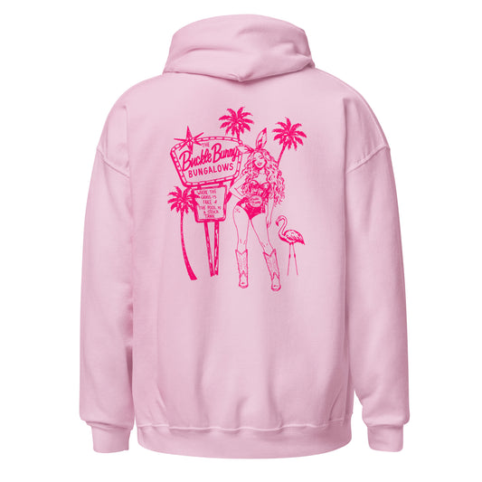 Buckle Bunny Bungalows Hoodie- Pink