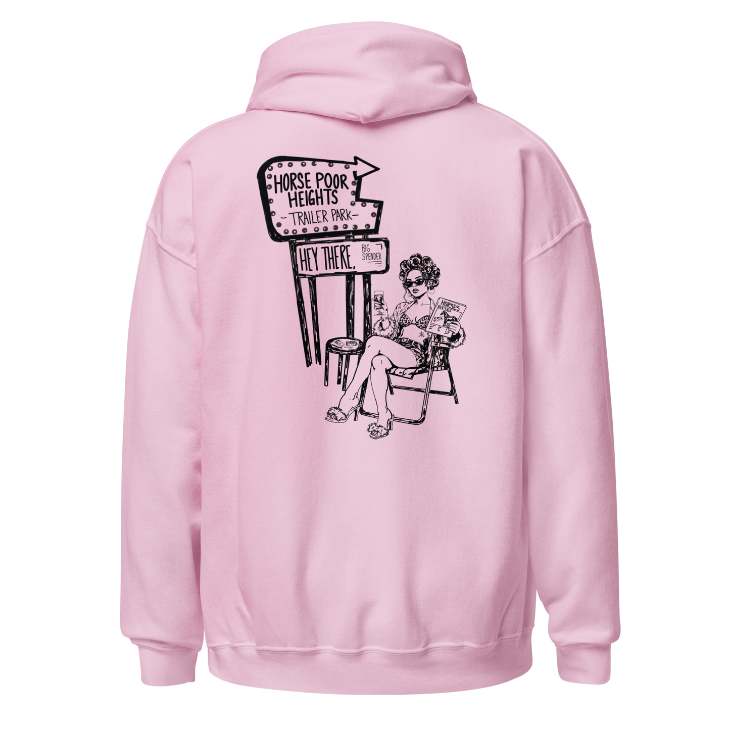 Horse Poor Heights Hoodie- Black