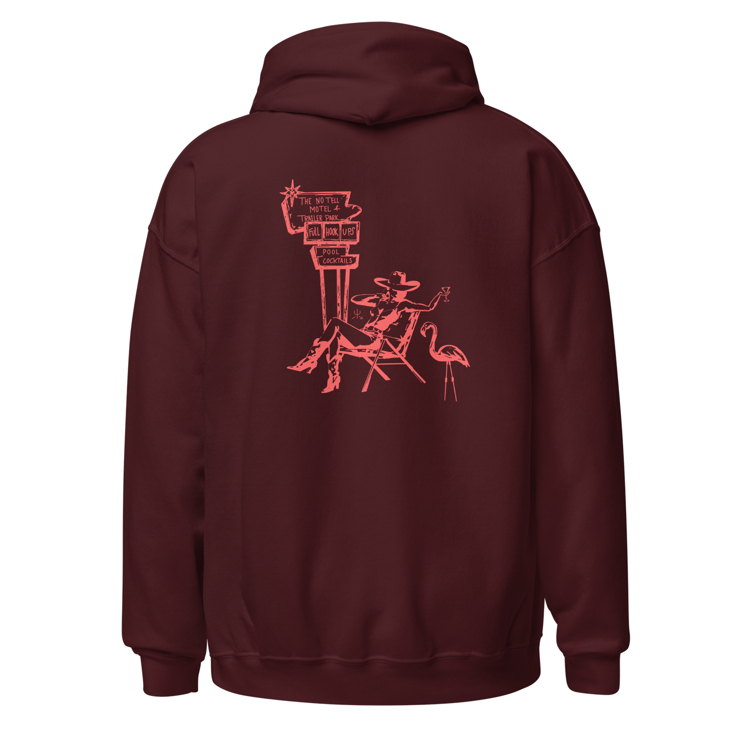 No Tell Motel & Trailer Park Hoodie- Pink