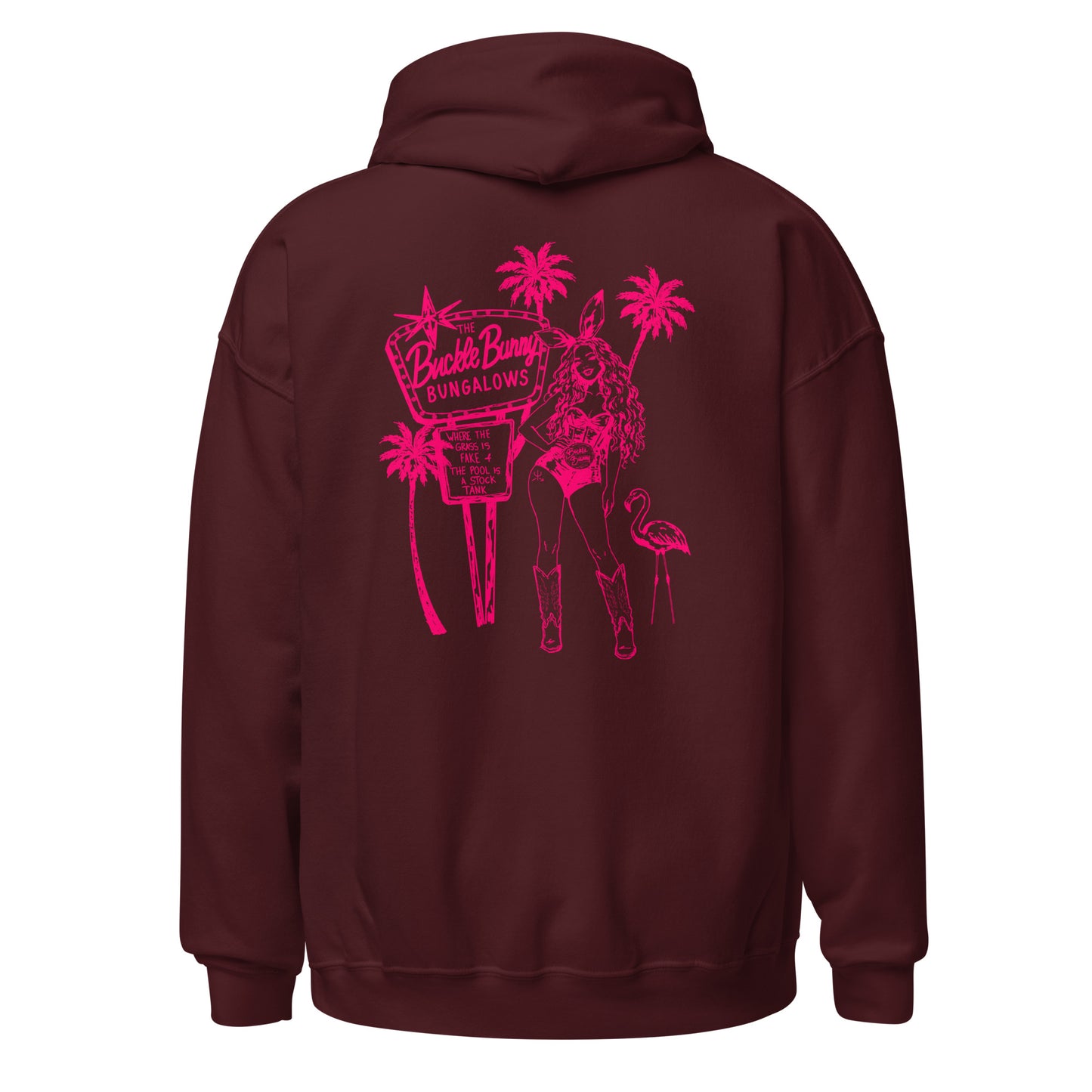 Buckle Bunny Bungalows Hoodie- Pink