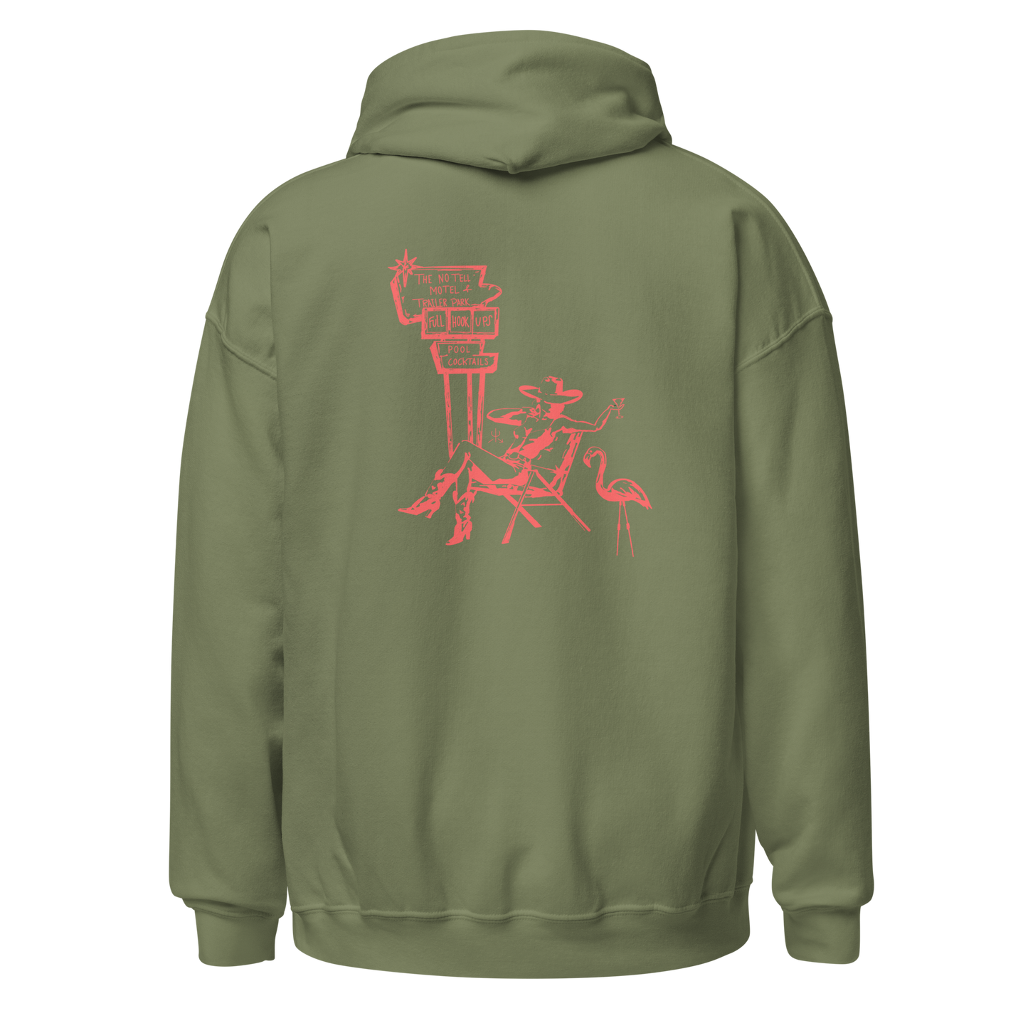 No Tell Motel & Trailer Park Hoodie- Pink
