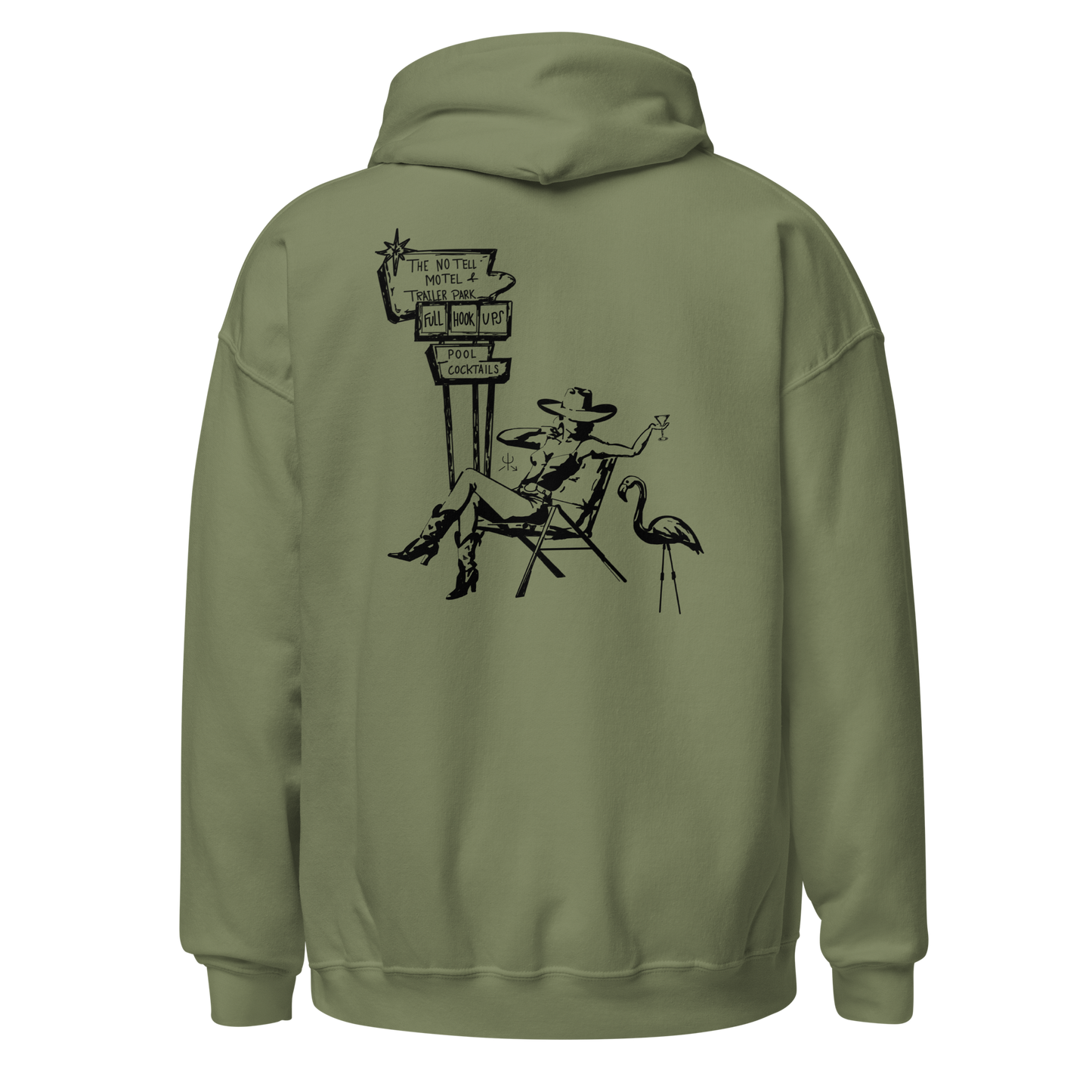 No Tell Motel & Trailer Park Hoodie- Black