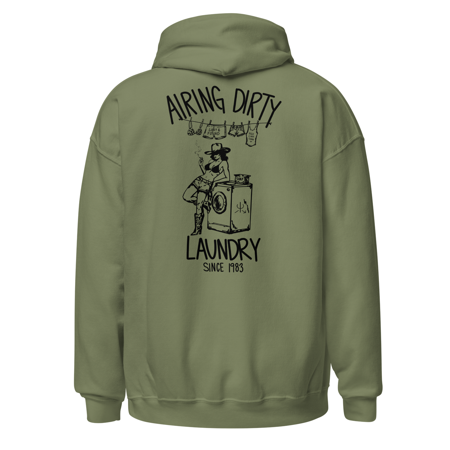 Airing Dirty Laundry Hoodie- Black