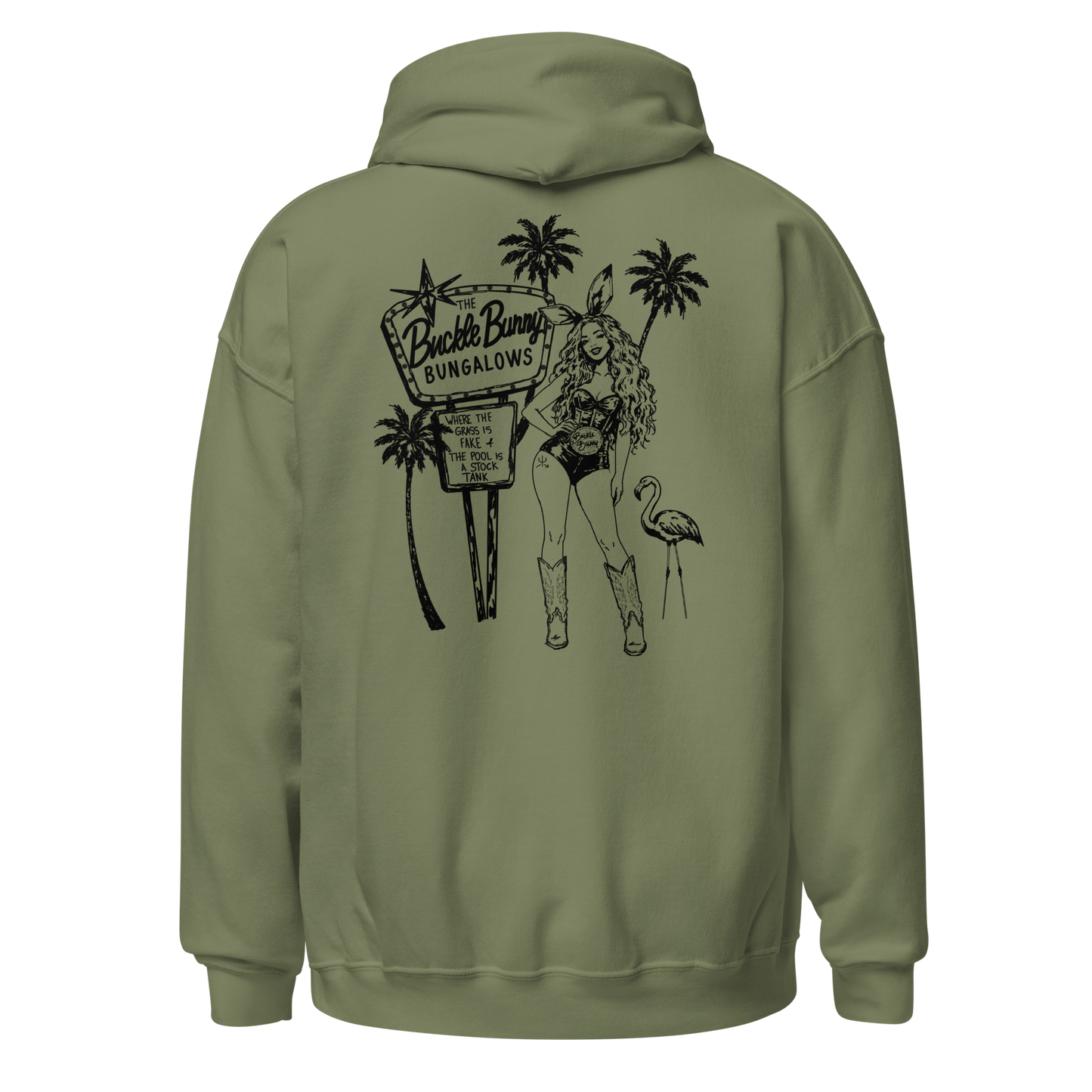 Buckle Bunny Bungalows Hoodie- Black