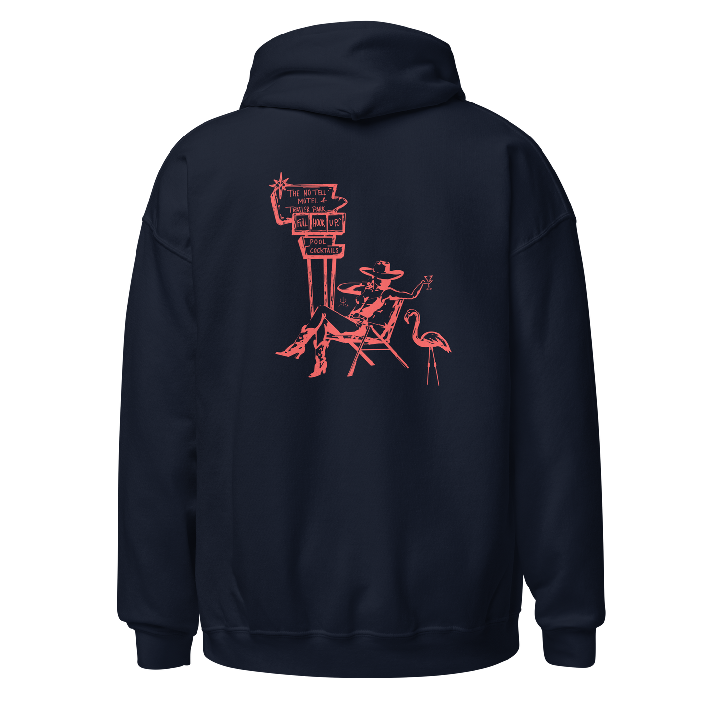 No Tell Motel & Trailer Park Hoodie- Pink