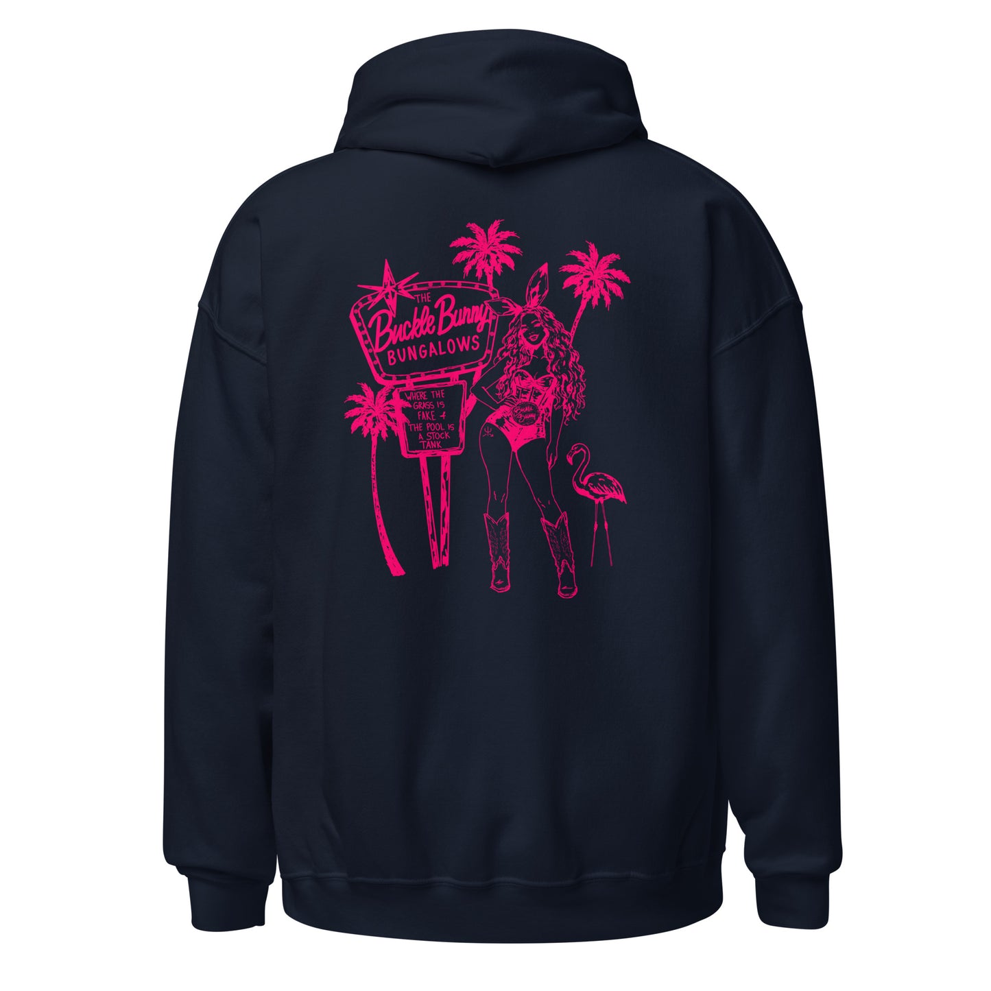 Buckle Bunny Bungalows Hoodie- Pink